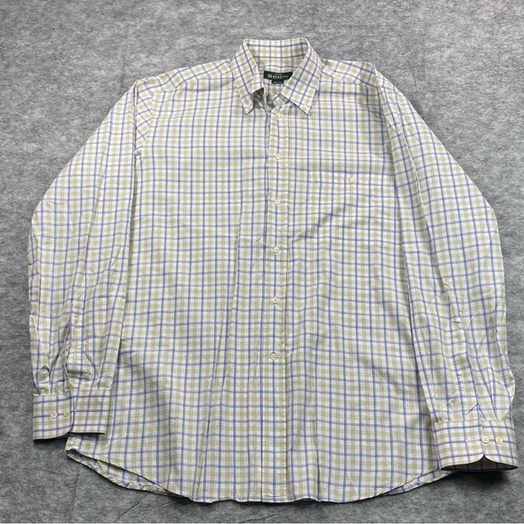 Beretta Mens‎ Multicolored Plaid Long Sleeve Button Down Shirt Size 17 - Picture 1 of 13
